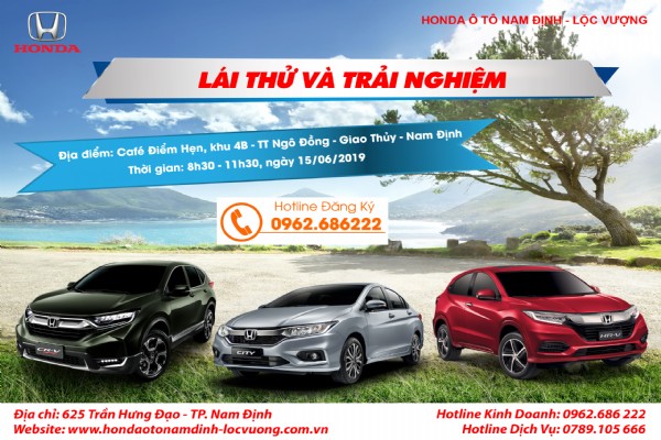 CHƯƠNG TRÌNH LÁI THỬ XE NGÀY 15/06/2019