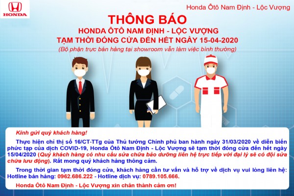 Thông báo tạm thời đóng cửa