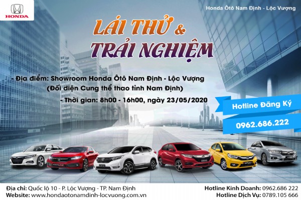 CHƯƠNG TRÌNH LÁI THỬ XE NGÀY 23/05/2020