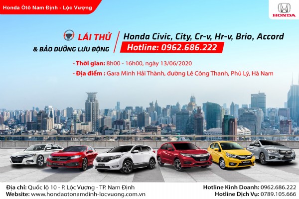 CHƯƠNG TRÌNH LÁI THỬ VÀ BẢO DƯỠNG LƯU ĐỘNG TẠI TP. PHỦ LÝ