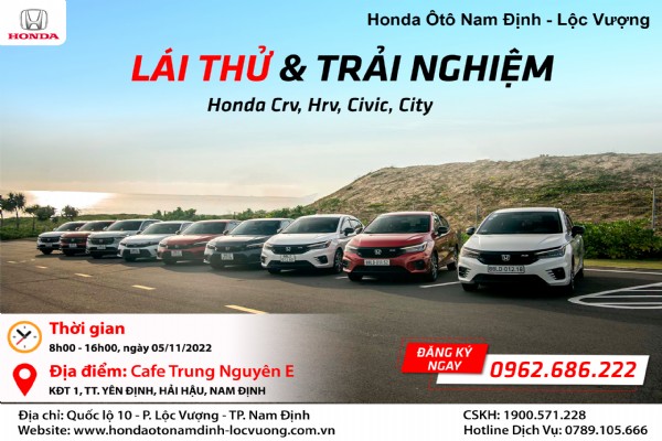 CHƯƠNG TRÌNH LÁI THỬ XE NGÀY 05/11/2022 TẠI HẢI HẬU