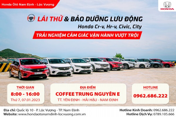 CHƯƠNG TRÌNH LÁI THỬ XE NGÀY 07/01/2023 TẠI HẢI HẬU