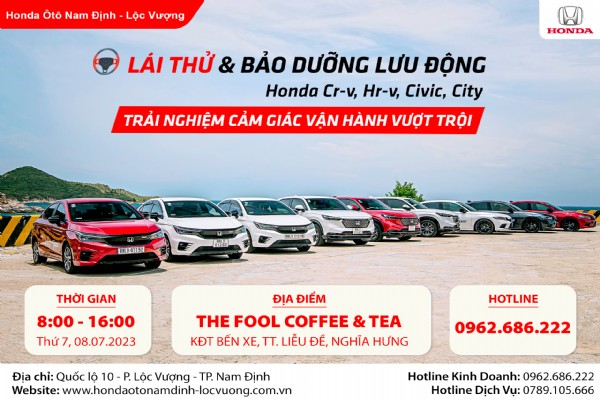 CHƯƠNG TRÌNH LÁI THỬ XE NGÀY 08/07/2023 TẠI NGHĨA HƯNG
