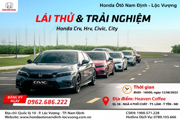 CHƯƠNG TRÌNH LÁI THỬ XE NGÀY 12/08/2023 TẠI Ý YÊN