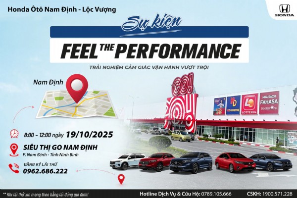 CHƯƠNG TRÌNH LÁI THỬ VÀ TRẢI NGHIỆM CÁC DÒNG XE - “FEEL THE PERFORMANCE” NGÀY 19/10/2025