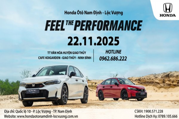 CHƯƠNG TRÌNH LÁI THỬ VÀ TRẢI NGHIỆM CÁC DÒNG XE - “FEEL THE PERFORMANCE” NGÀY 22/11/2025