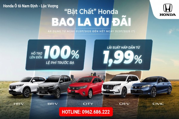“Bật Chất” Honda – Bao La Ưu Đãi