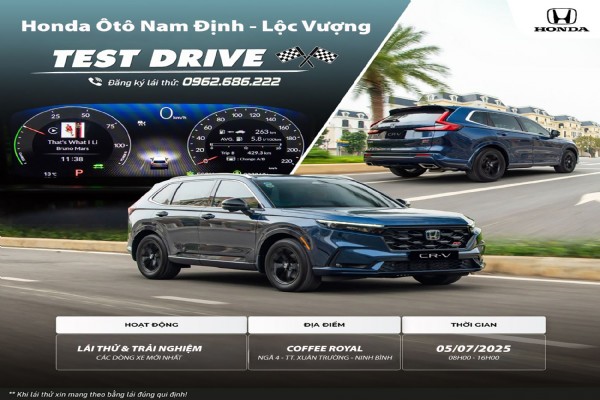 CHƯƠNG TRÌNH LÁI THỬ XE NGÀY 05/07/2025 tại  Xuân Trường