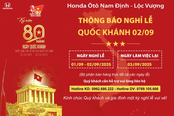 Thông báo nghỉ lễ Quốc khánh 02/09/2025
