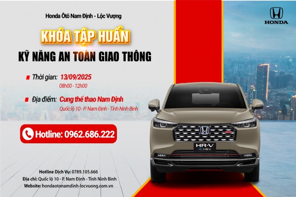CHƯƠNG TRÌNH  LÁI XE AN TOÀN TẠI CUNG THỂ THAO NAM ĐỊNH NGÀY 13/09/2025