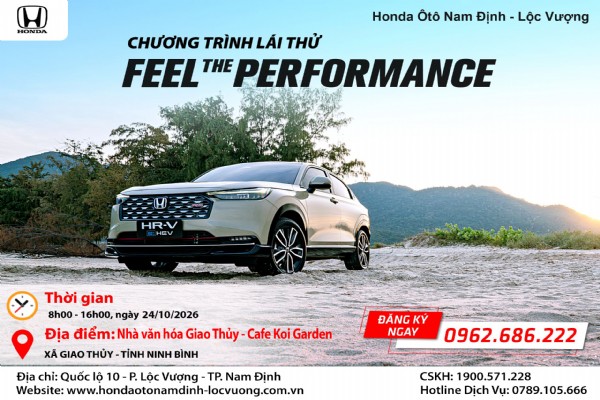CHƯƠNG TRÌNH LÁI THỬ VÀ TRẢI NGHIỆM CÁC DÒNG XE - “FEEL THE PERFORMANCE” NGÀY 24/10/2026