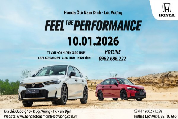 CHƯƠNG TRÌNH LÁI THỬ VÀ TRẢI NGHIỆM CÁC DÒNG XE - “FEEL THE PERFORMANCE” NGÀY 10/01/2026