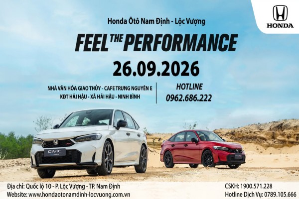 CHƯƠNG TRÌNH LÁI THỬ VÀ TRẢI NGHIỆM CÁC DÒNG XE - “FEEL THE PERFORMANCE” NGÀY 26/09/2026