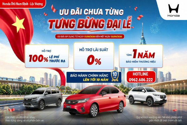Chương trình khuyến mại ô tô tháng 9/2026 - ƯU ĐÃI CHƯA TỪNG - TƯNG BỪNG ĐẠI LỄ